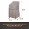 Modern Leisure Garrison Stackable/High Back Bar Chair Cover, Waterproof, 27 in. L x 27 in. W x 49 in. H, Granite 2998 - alternate 9